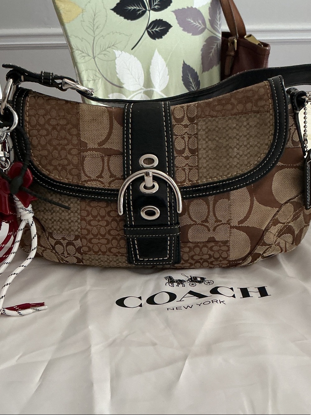 Coach Brown PATCHWORK Soho Signature Patchwork Hobo Bag